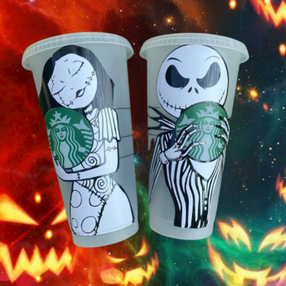 Starbucks Cold Cup Jack AND Sally